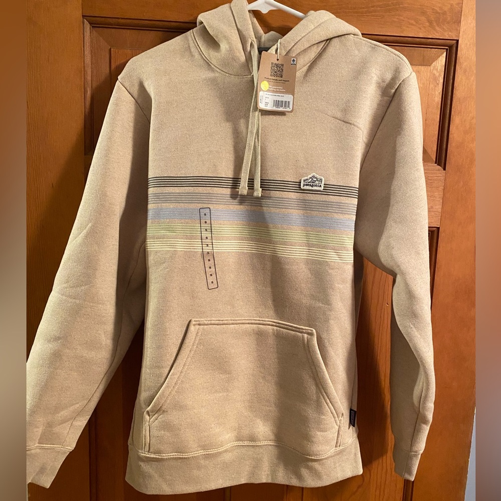 NWT I Patagonia Men's Line Logo Ridge Stripe Uprisal Hoodie I size: small